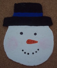 how to make snowman coasters